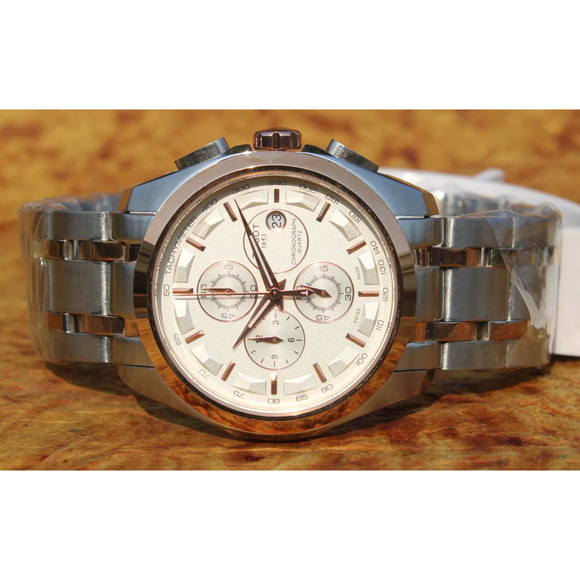 Tissot Other - Tissot Two Tone Couturier Tachymeter Swiss Chronograph Men's Black Dial Watch